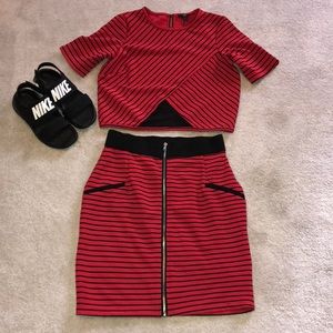 Crop top and skirt set  Size Medium NEW WITH TAGS